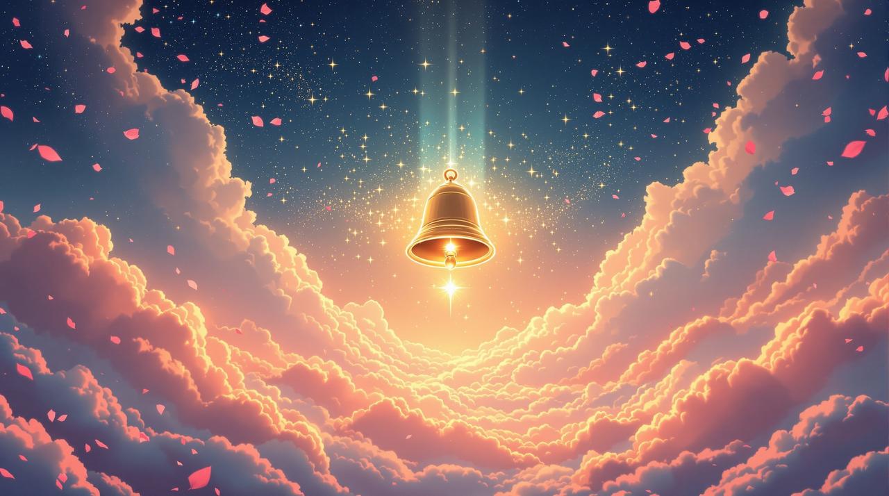 黄果AI漫剧 - 好剧第一时间知道 黄果AI漫剧品牌形象 - 金色铃铛在星光中闪耀